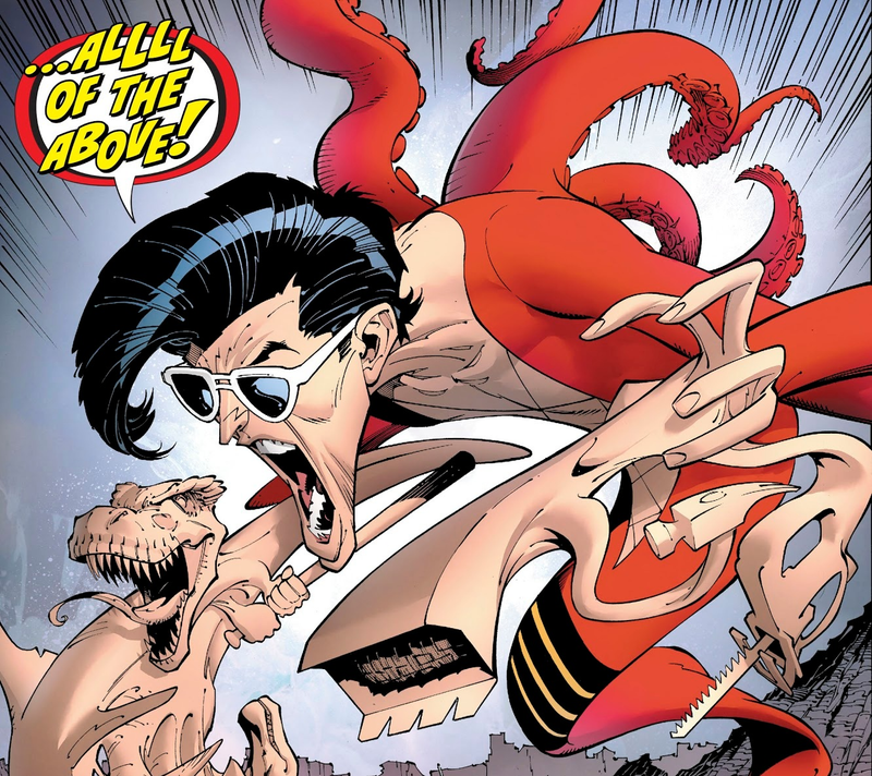 Plastic Man doing the most.